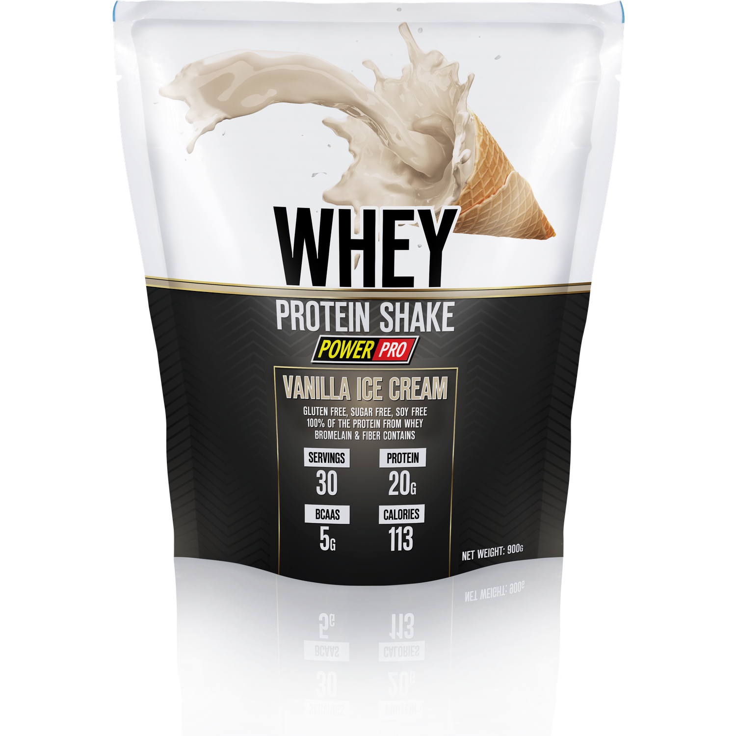 Протеин Whey Shake POWER PRO Со вкусом Мороженое 900г - фото 1