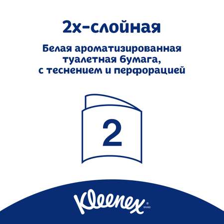 Туалетная бумага Kleenex Delicate White белая 2 слоя 4 рулона