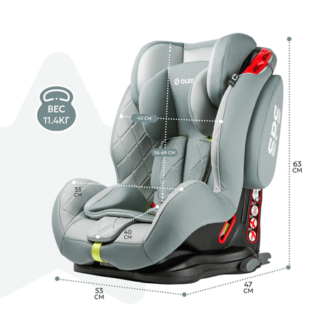 Автокресло Olsson Voyager Fix Grey Sport Edition Isofix 1/2/3 (9-36 кг)