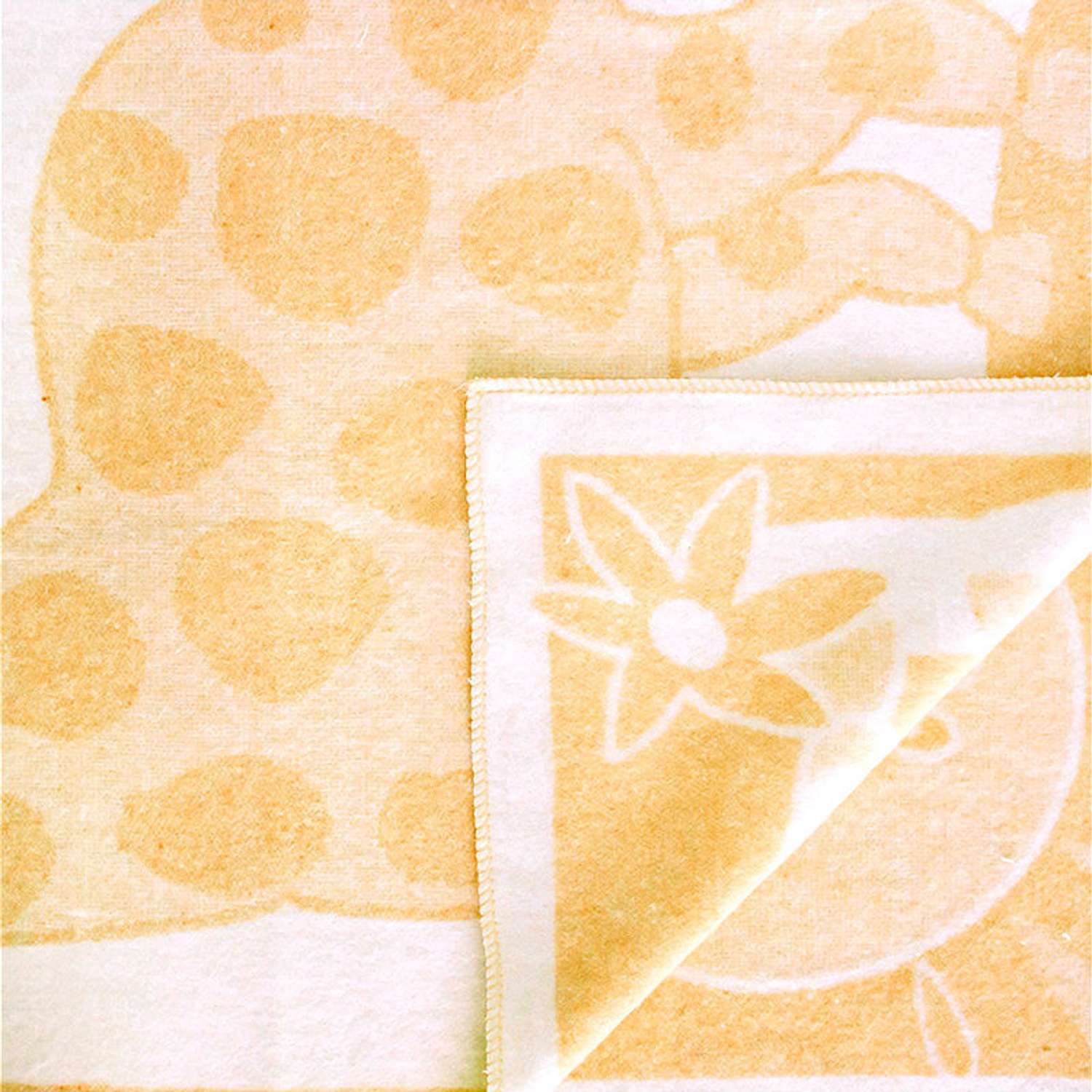Одеяло байковое Споки Ноки жаккард 100х140 желтый - фото 2