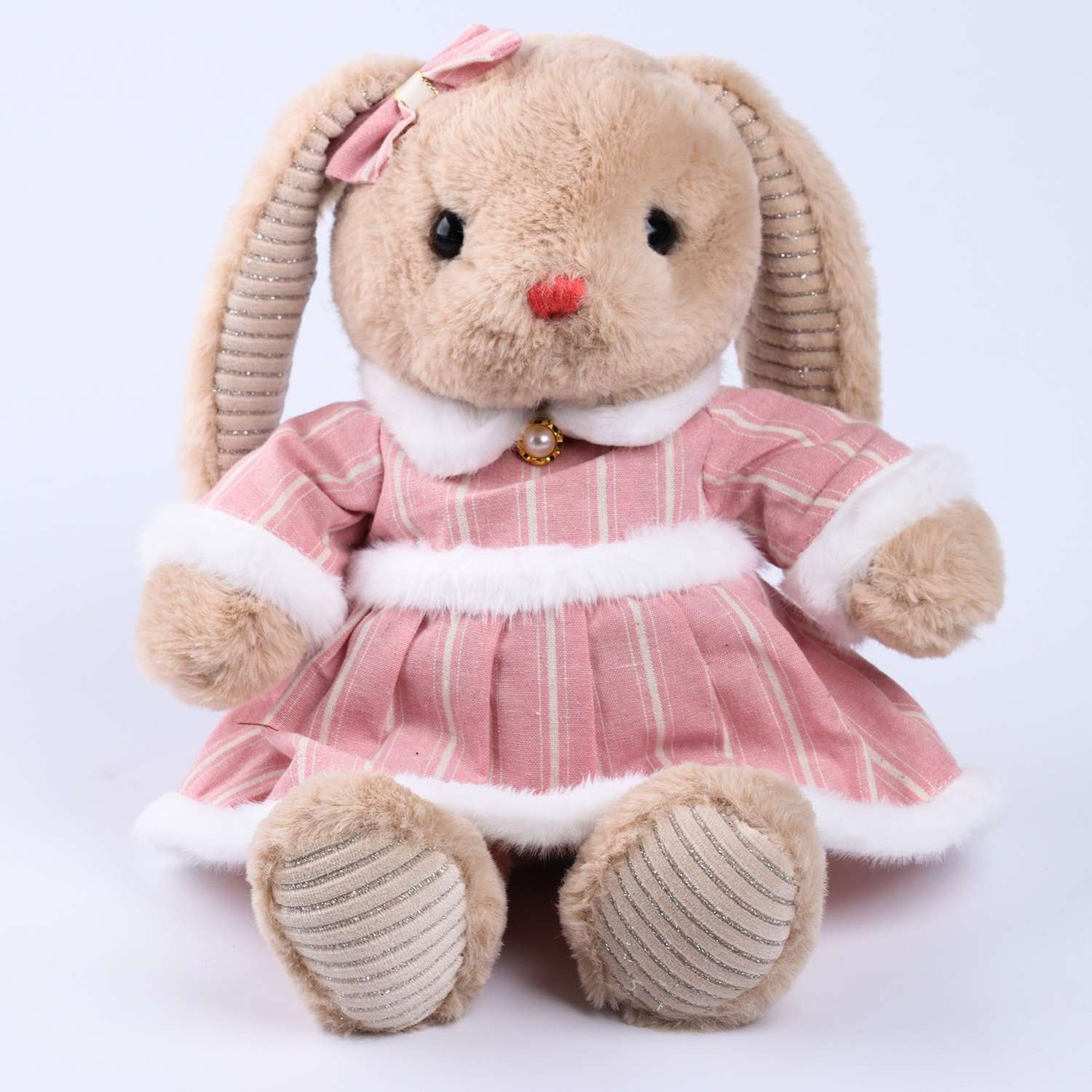 Мягкая игрушка Milo Toys «Little Friend» зайка в розовом платье - фото 4