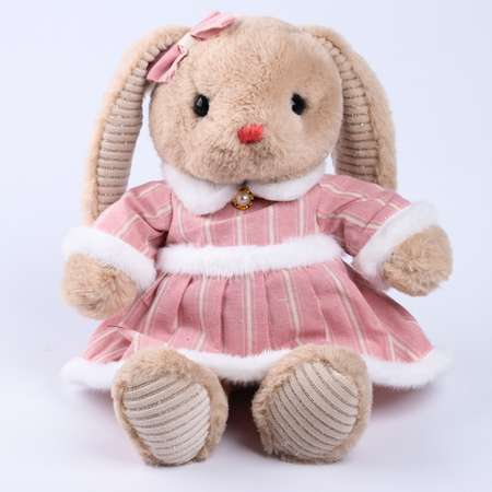 Мягкая игрушка Milo Toys «Little Friend» зайка в розовом платье