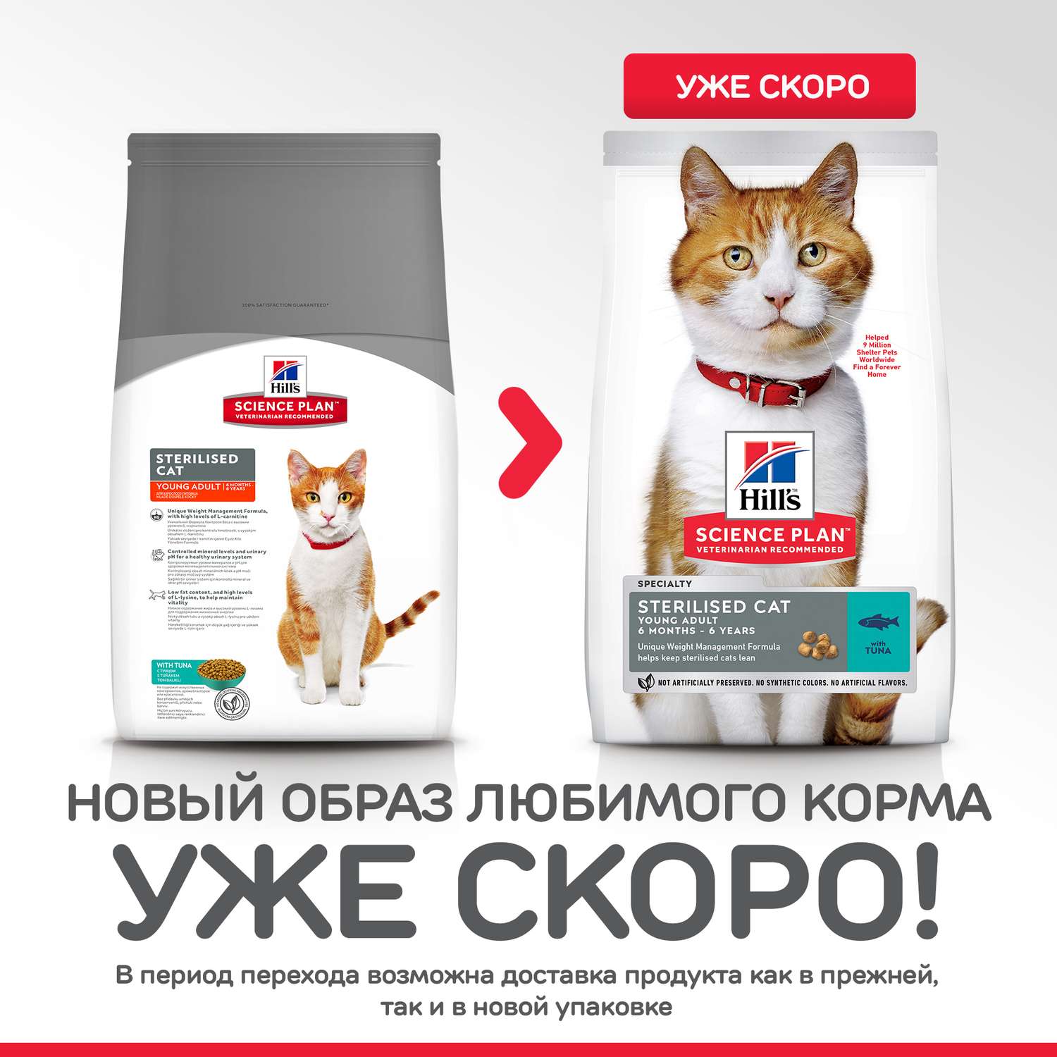 Корм сухой для кошек HILLS 8кг Science Plan Sterilised Cat с тунцом для стерилизованных от 6 месяцев - фото 2