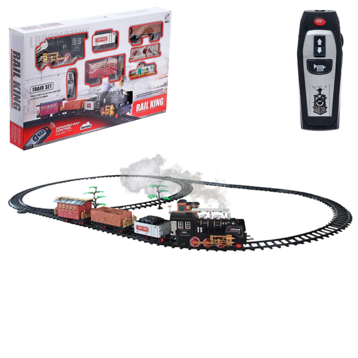 Железная дорога Sima-Land «Классика» радиоуправление свет и звук с дымом работает от аккумулятора 2612240 - фото 1