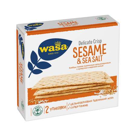 Хлебцы Wasa пшеничные цельнозерновая мука-кунжут 190г
