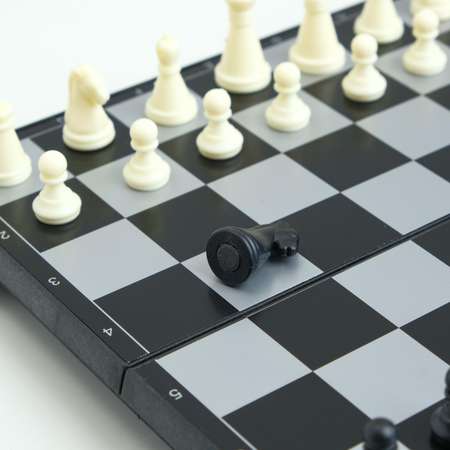 Шахматы Sima-Land магнитные 19.5х19.5 см чёрно белые
