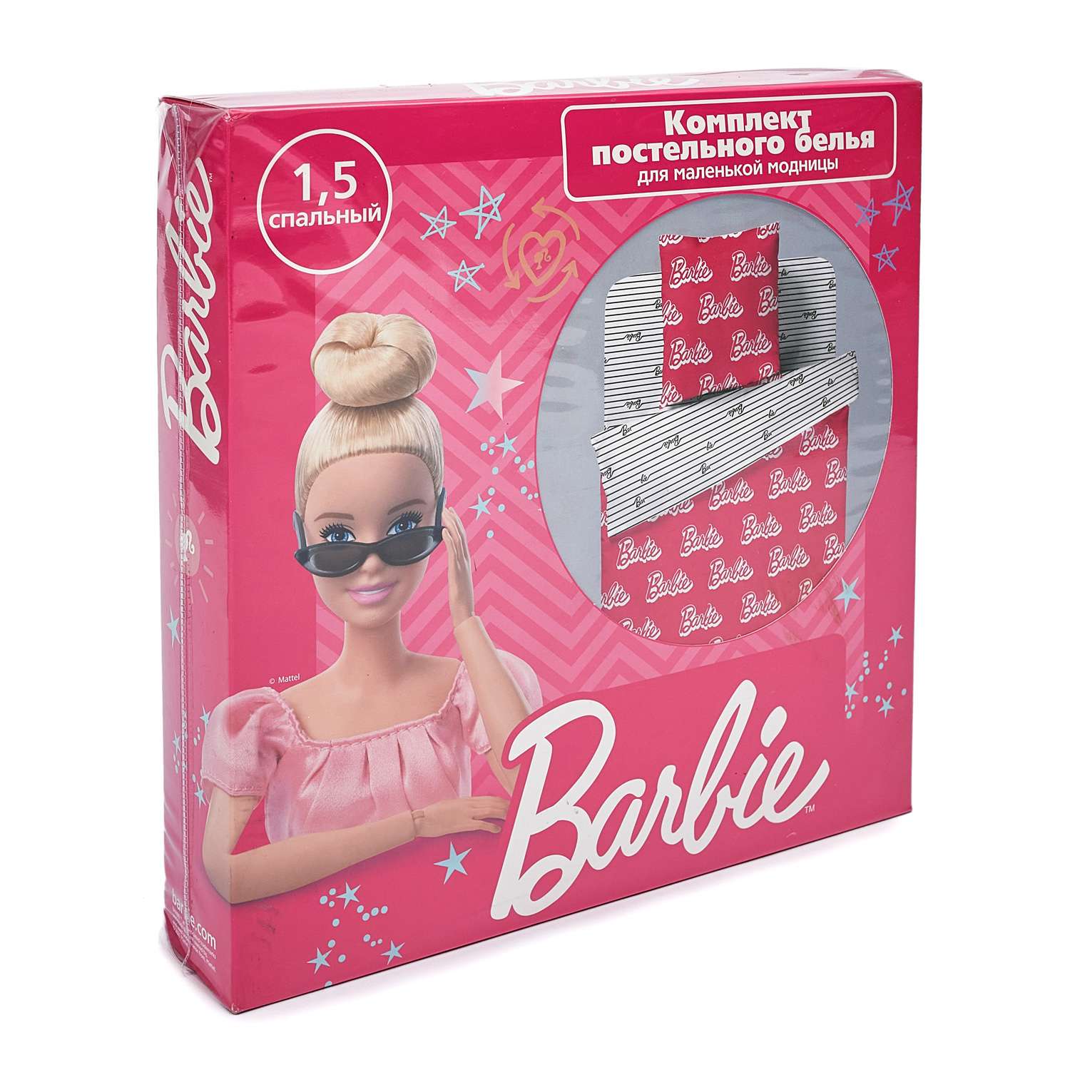 Комплект постельного белья Павлинка Barbie бязь гламур розовый - фото 2