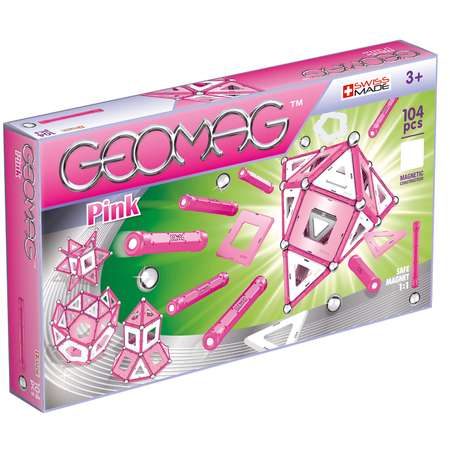 Конструктор магнитный GEOMAG Pink 104 детали