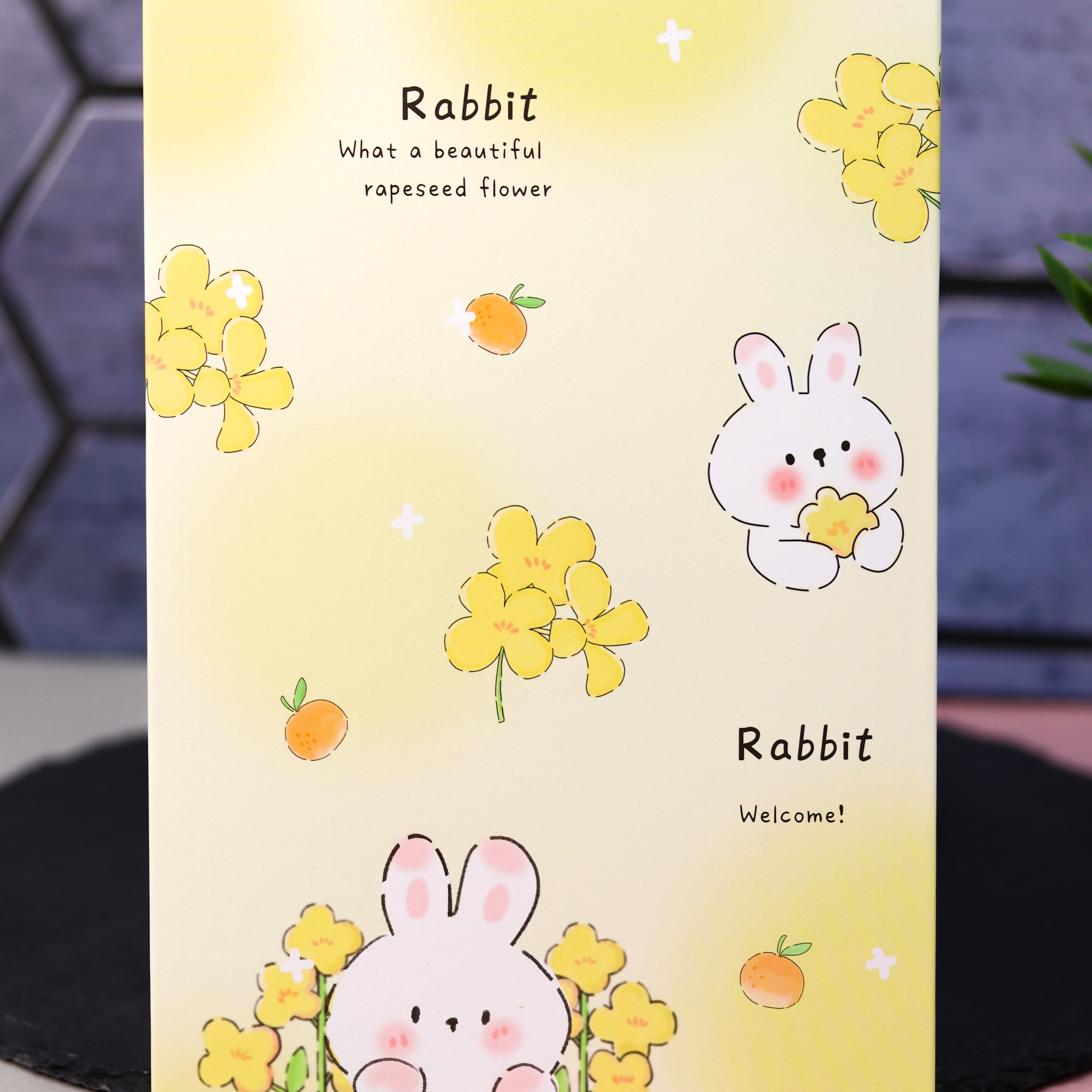 Зеркало настольное для макияжа iLikeGift Lovely rabbit yellow - фото 5