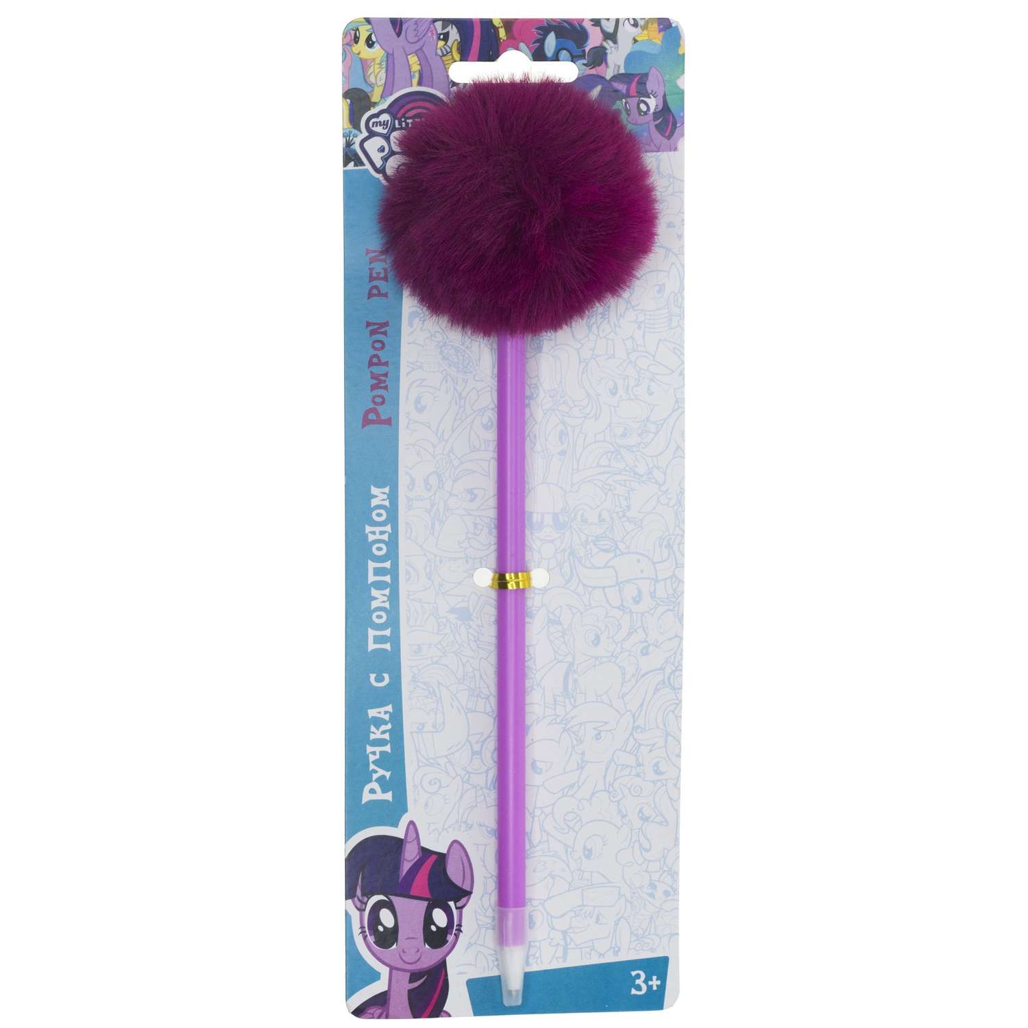 Ручка шариковая Kinderline My Little Pony с помпоном MPFS-UA1-PB-BL1 - фото 4