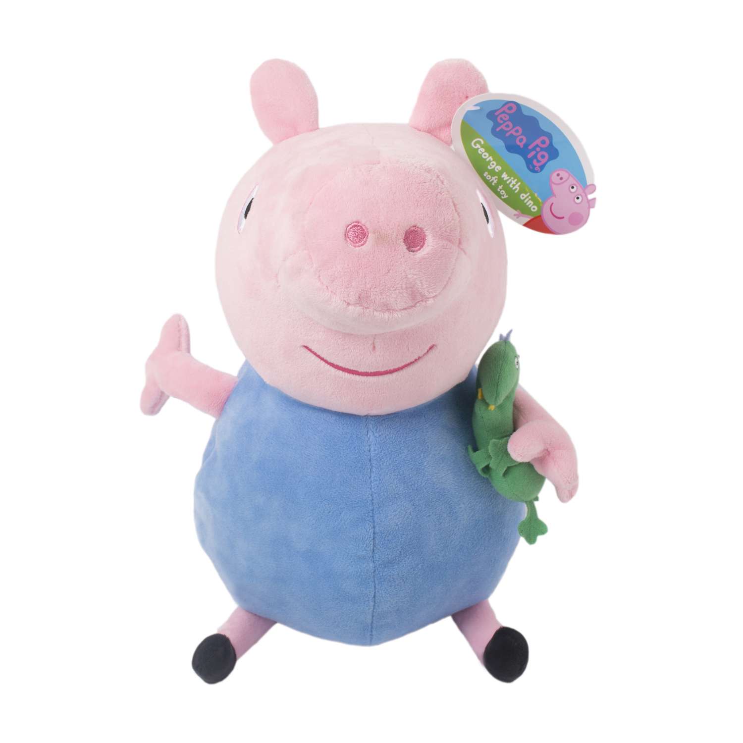 Мягкая игрушка Свинка Пеппа Pig Джордж с динозавром 40 см - фото 2