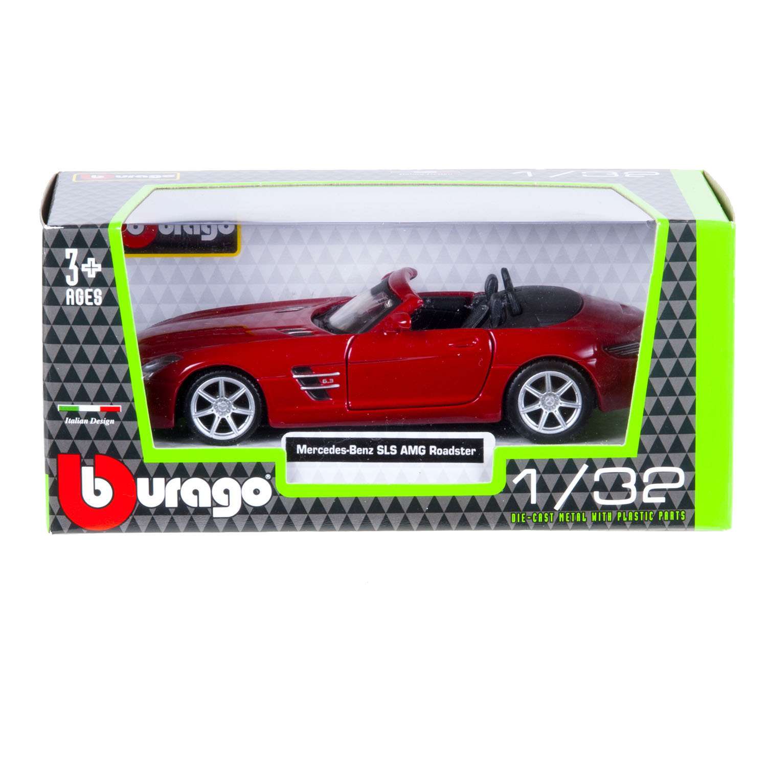 Машинка BBurago 1:32 Mercedes-Benz SLS AMG Roadster 18-43000(10) 18-43000(10) - фото 5