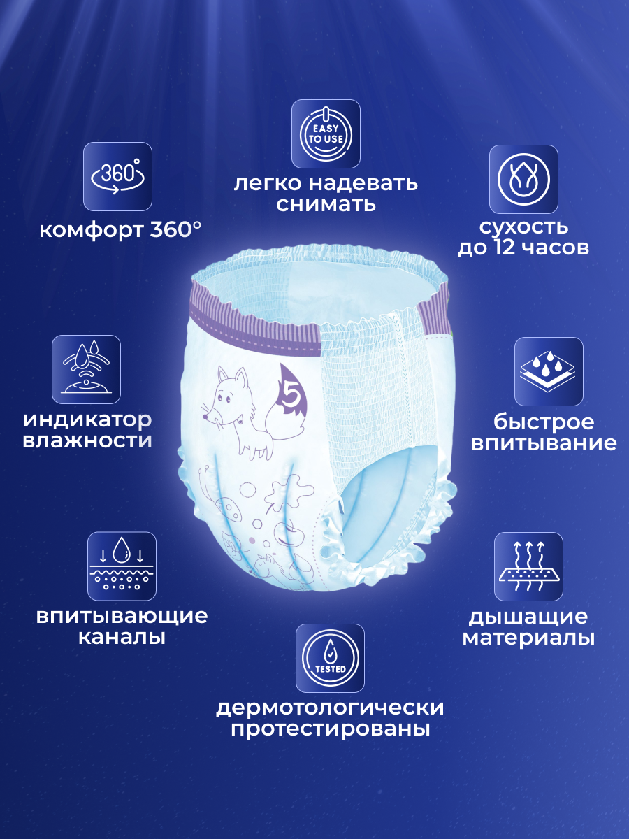 Подгузники трусики Soft Plus 5 - фото 2