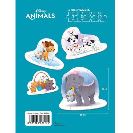 Пазл 4 MINI Clementoni Мой первый пазл Disney Animals