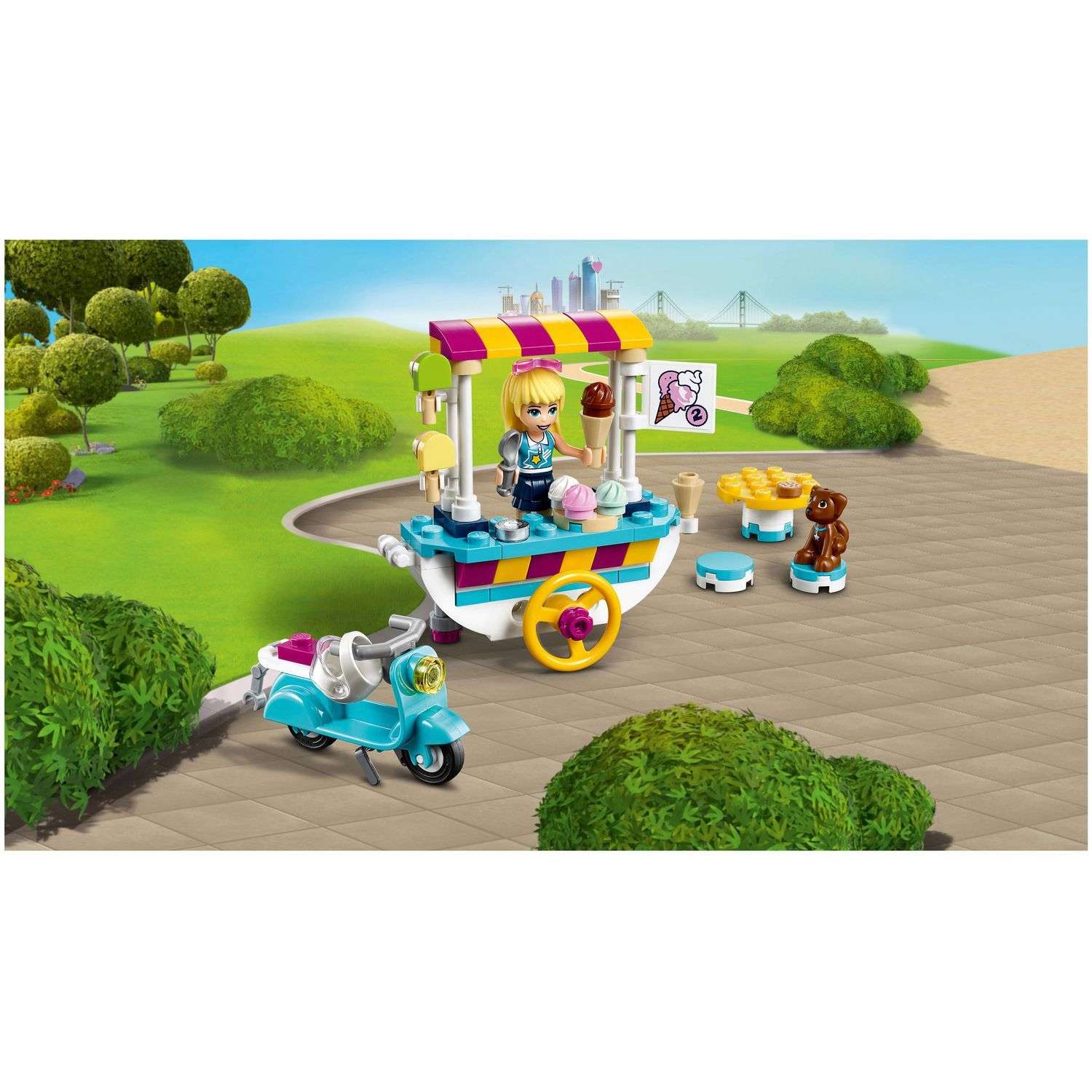 Конструктор LEGO Friends Тележка с мороженым 41389 - фото 4