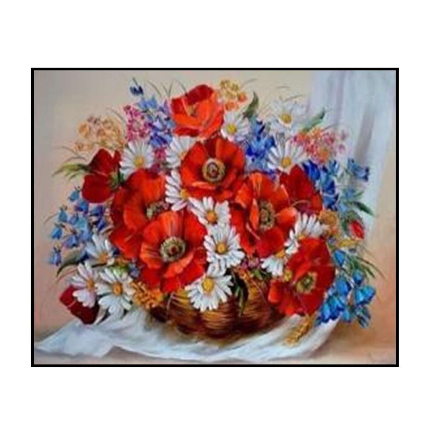 Алмазная мозаика Seichi Букет полевых цветов 30х40 см - фото 2
