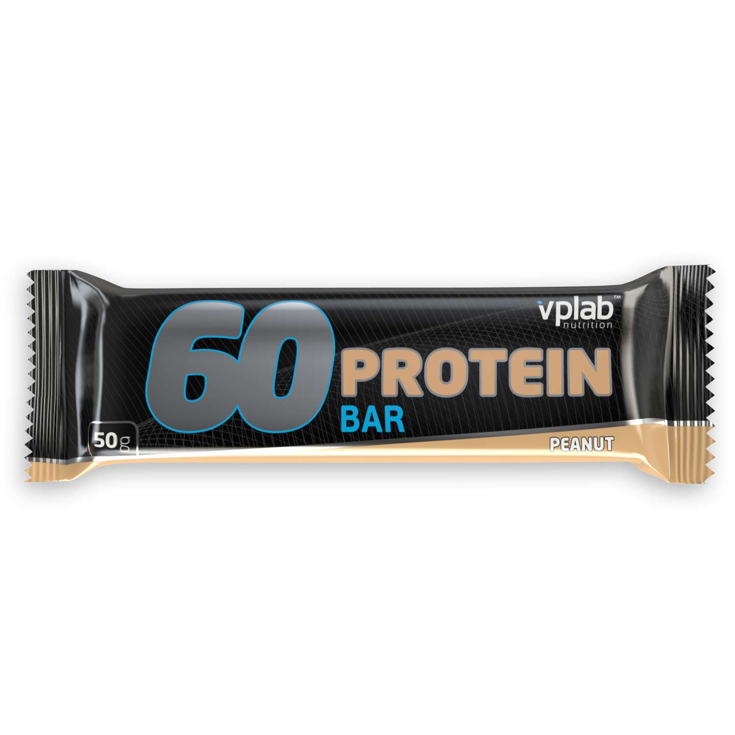 Батончик VPLAB Protein bar 60% арахис 50г - фото 1