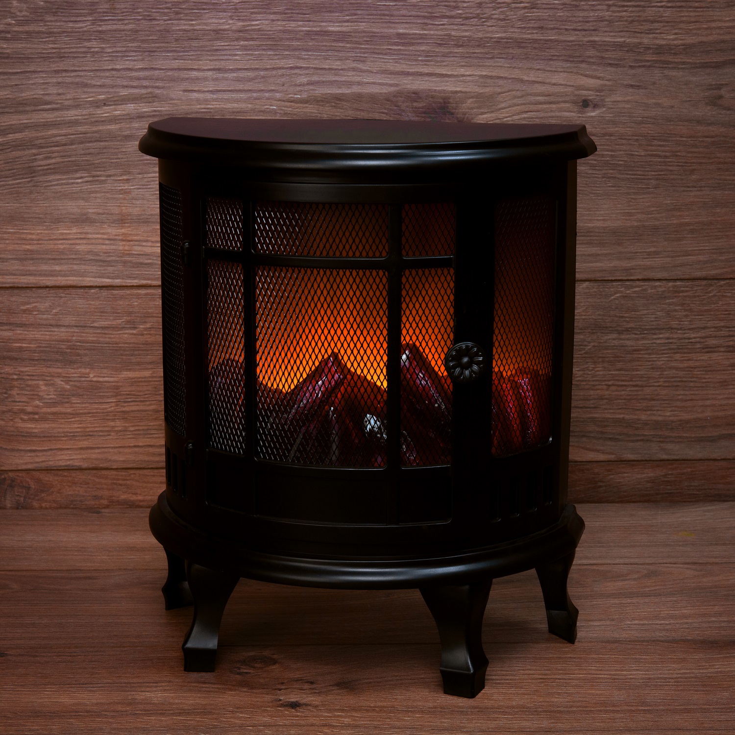 Светодиодный камин NEON-NIGHT «Винтаж-мини» с эффектом живого огня черный - фото 8