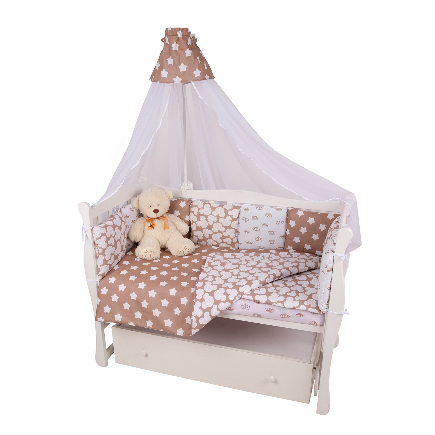 Комплект постельного белья Amarobaby Soft 4предмета Коричневый - фото 9