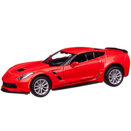 Машина металлическая Uni-Fortune Chevrolet Corvette Grand Sport красный цвет двери открываются