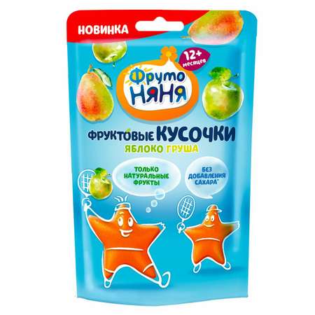 Кусочки фруктовые ФрутоНяня яблоко-груша 15г с 12месяцев