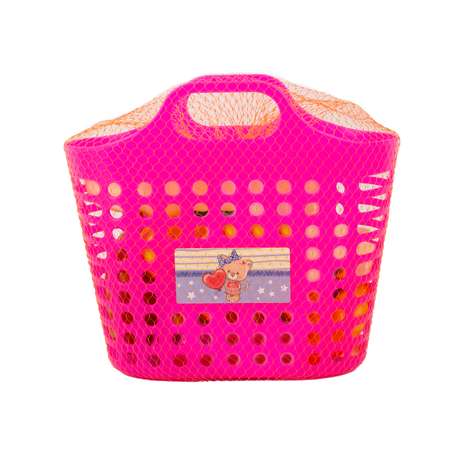 Игровой набор Стром Продуктовая корзинка 12 предметов розовый