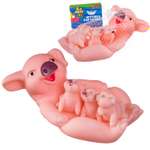 Набор игрушек для купания BONDIBON Свинья с поросятами 4 штуки серия Baby You