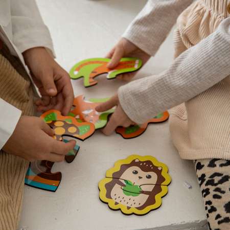 Набор пазлов Alatoys Животные деревянная игрушка для малышей