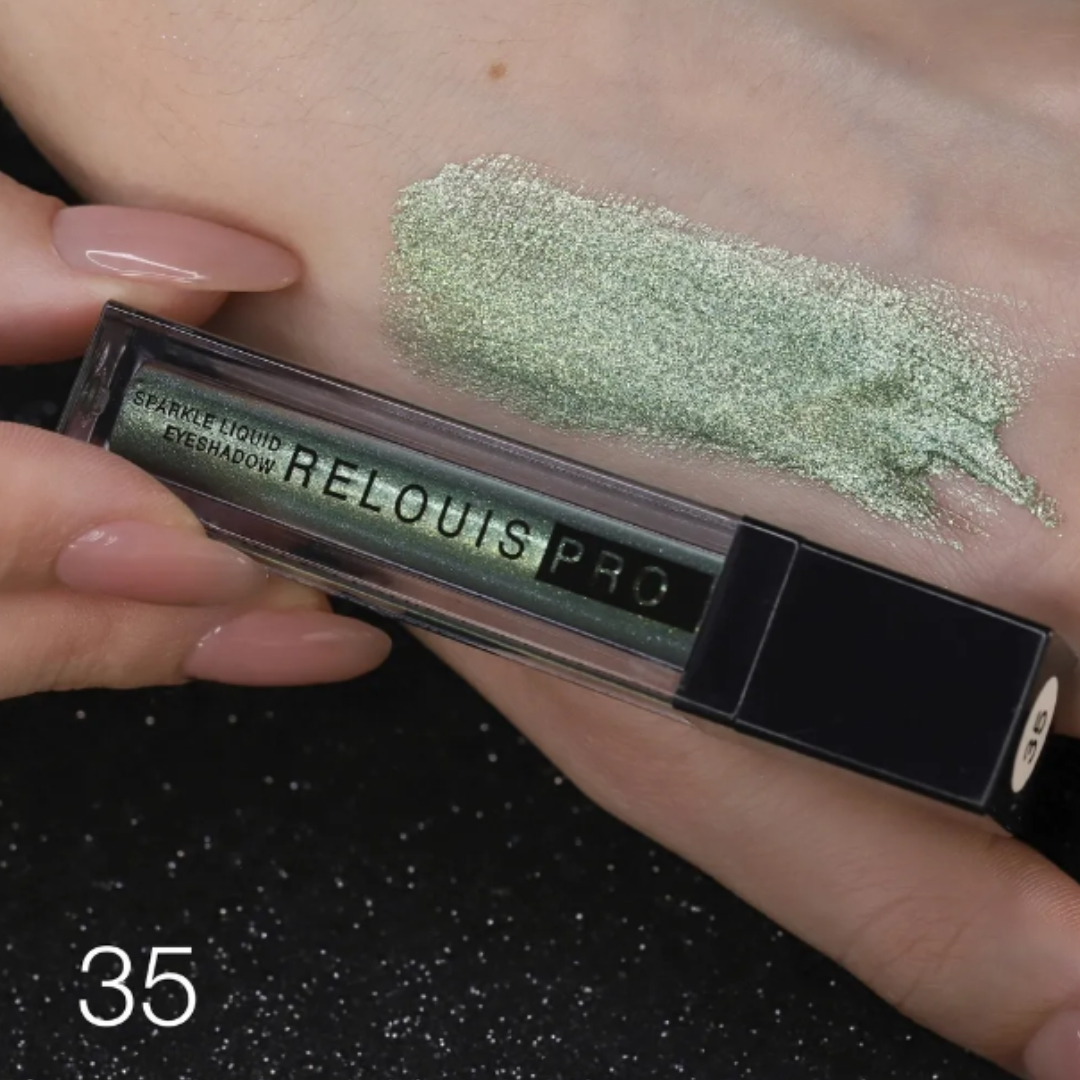 Тени для век RELOUIS жидкие pro sparkle liquid eyeshadow сияющие тон 35 4.7г - фото 3