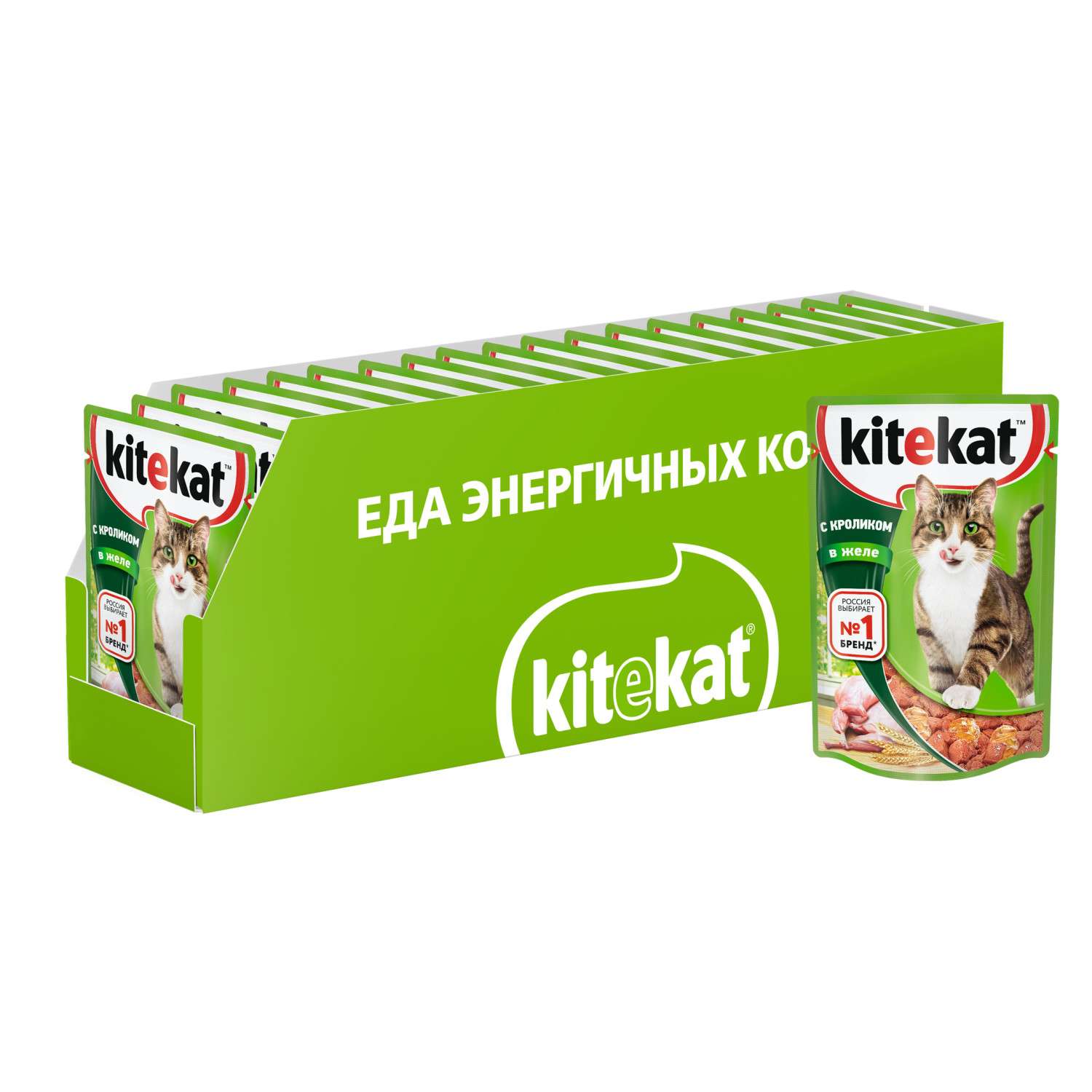 Корм влажный для кошек KiteKat 85г кролик в желе пауч - фото 4