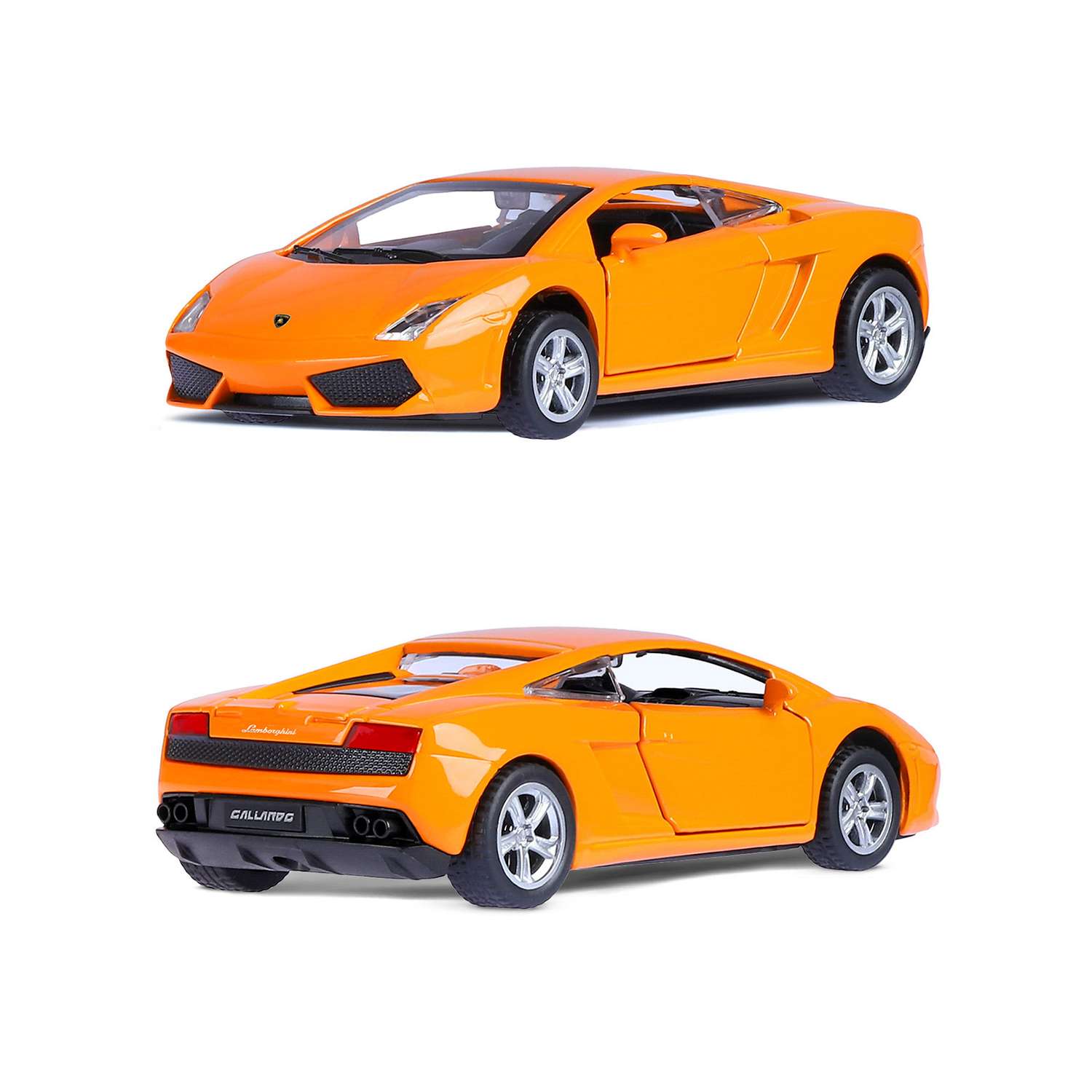 Машинка металлическая АВТОпанорама 1:43 Lamborghini Gallardo LP560-4 оранжевый инерционная JB1251217 - фото 5