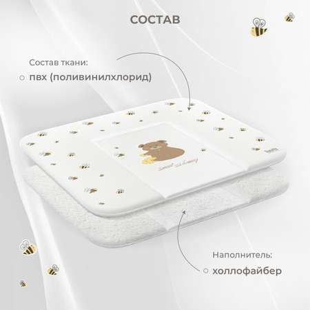 Матрас для пеленания Nuovita Honey Bear 75х72см Белый