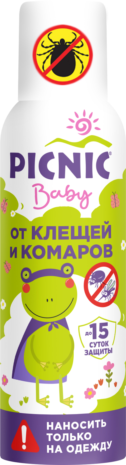 Аэрозоль Baby PICNIK от клещей и комаров 125 см3 - фото 1