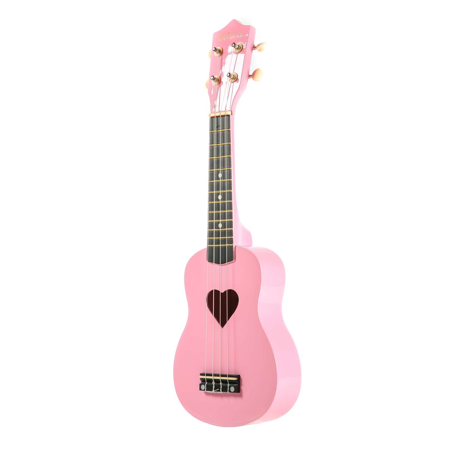 Детская гитара сердце Belucci Укулеле сопрано B21-11 Heart Light Pink - фото 2