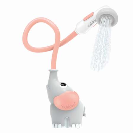 Детский душ для купания Yookidoo Слоненок серый с розовым