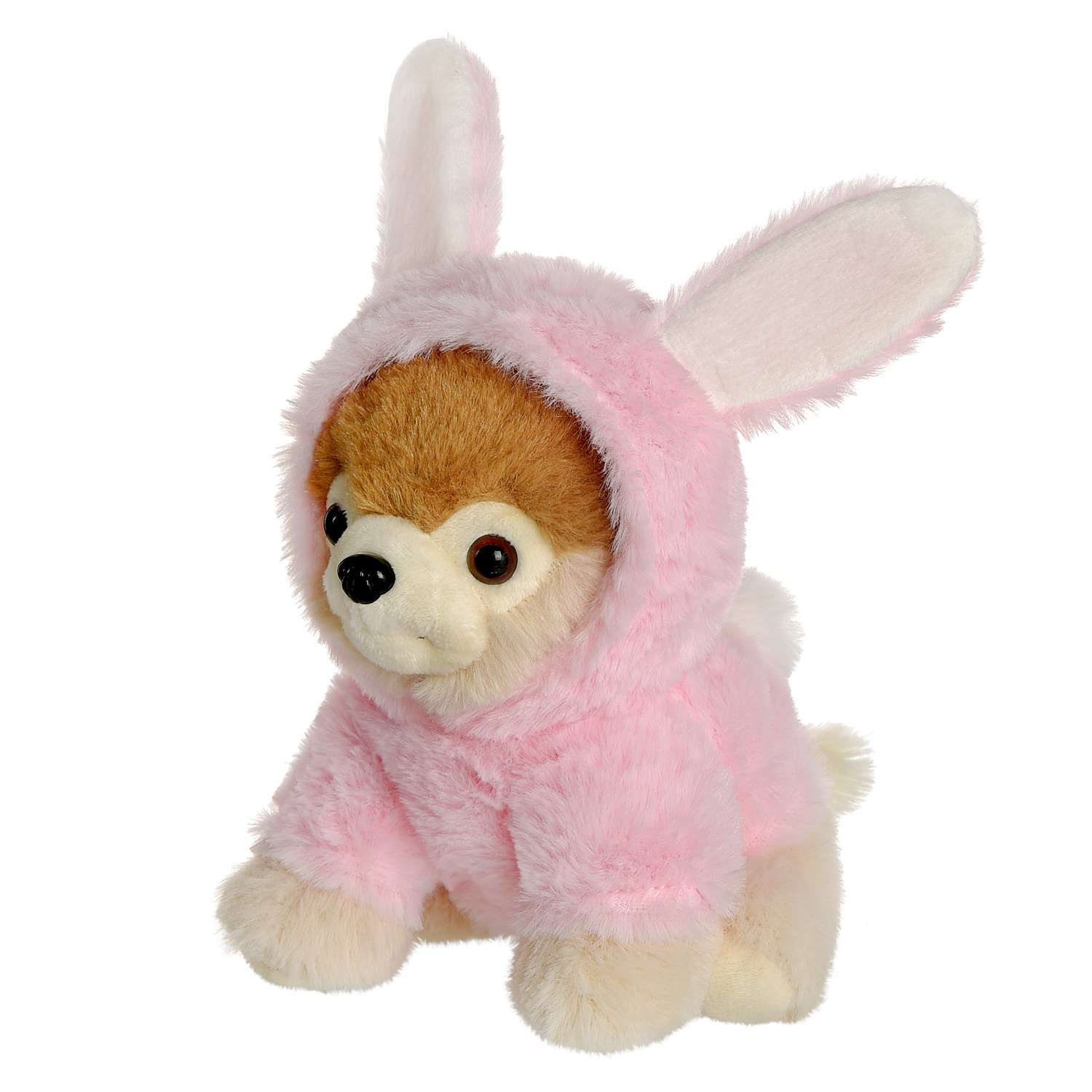 Мягкая игрушка ABTOYS Модные питомцы Собачка в костюме Розового кролика 18см - фото 6
