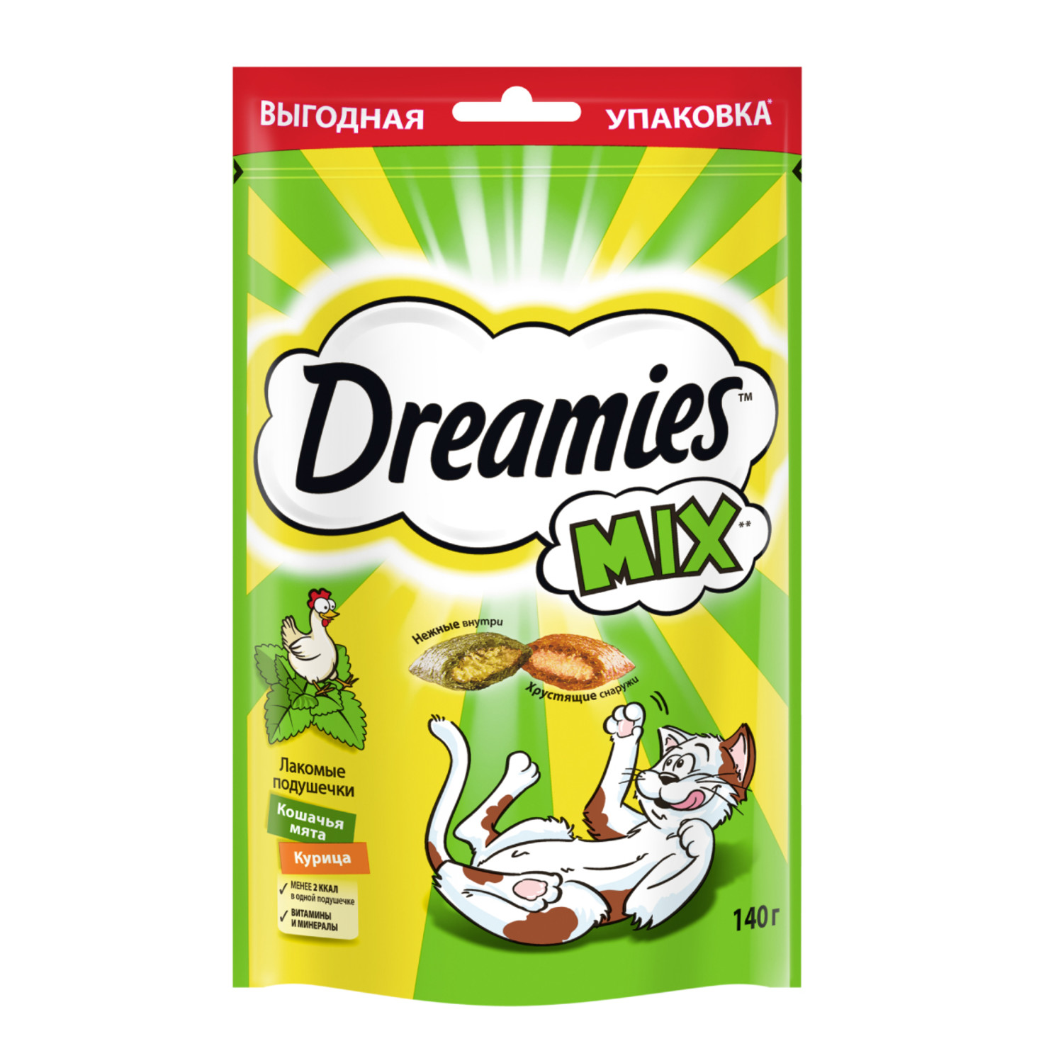 Лакомство для кошек Dreamies 140г Mix с мятой и курицей - фото 2