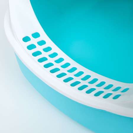 Туалет-домик Пижон с фильтром бело-голубой