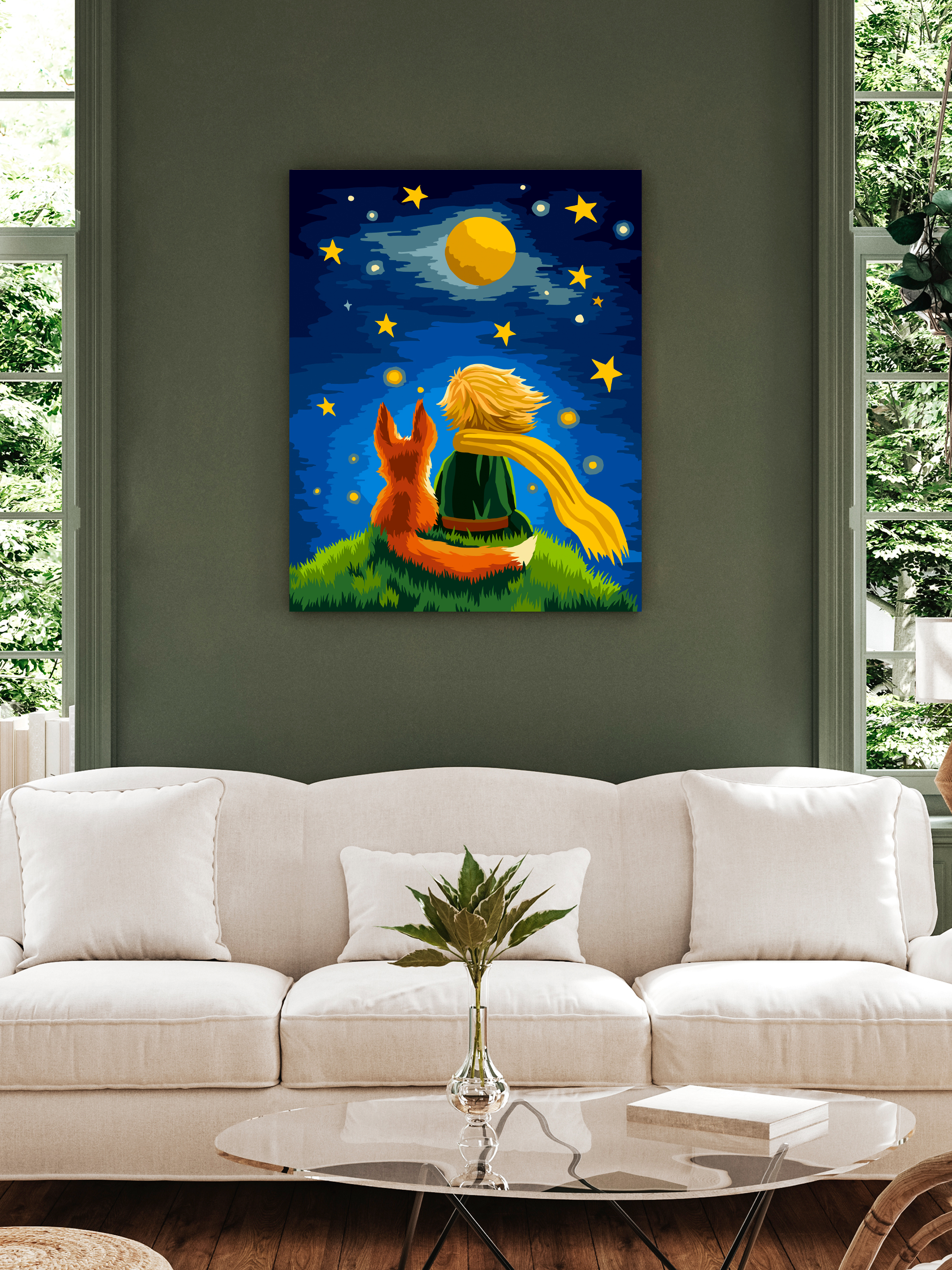 Картина по номерам Art sensation холст на подрамнике 40х50 см Вселенная маленького принца - фото 3