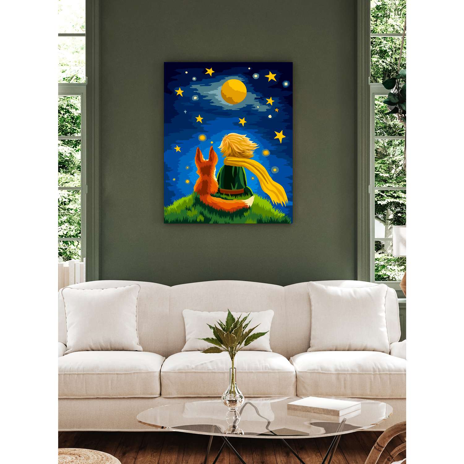 Картина по номерам Art sensation холст на подрамнике 40х50 см Вселенная маленького принца - фото 3