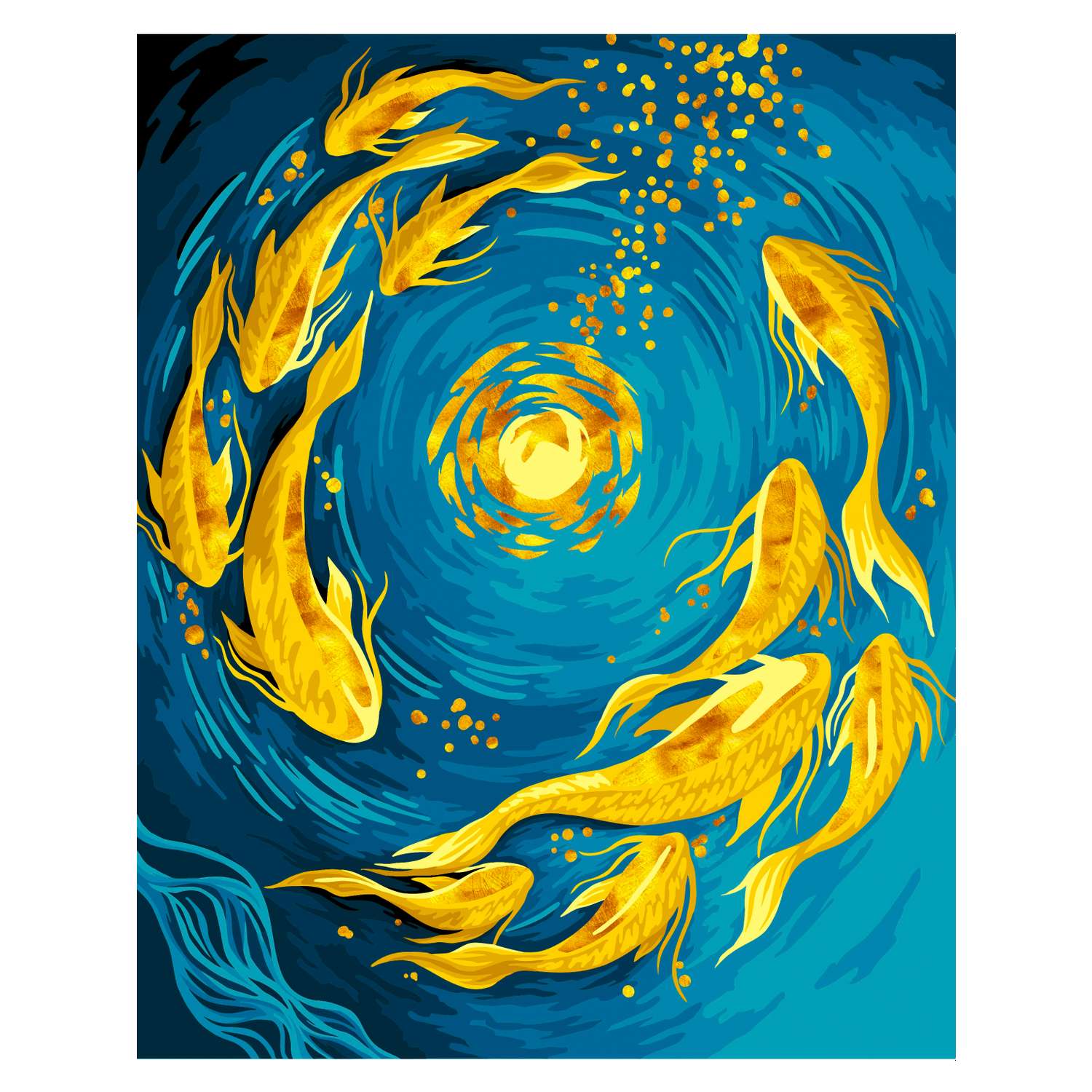 Картина по номерам Это просто шедевр Золотые рыбки - фото 2
