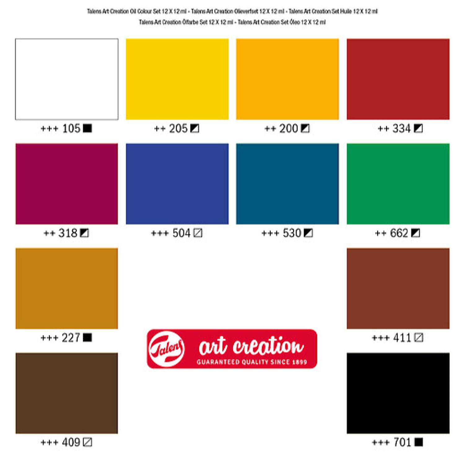 Набор масляных красок Talens Art Creation 12 цветов в тубах по 12 мл в картонной упаковке - фото 5