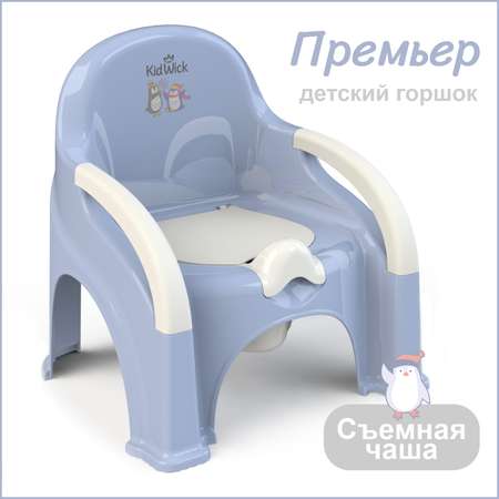 Горшок-стул туалетный KidWick Премьер фиолетовый-белый с белой крышкой