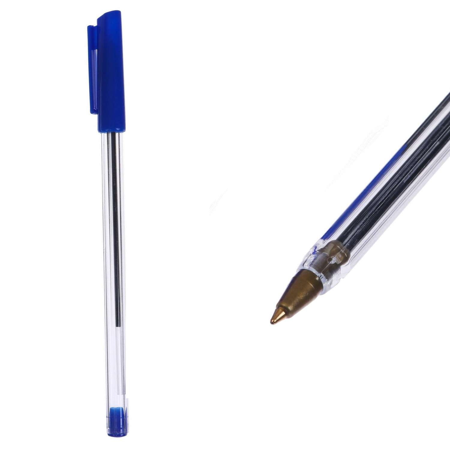 Ручка Calligrata 0.7 мм синий корпус прозрачный - фото 4