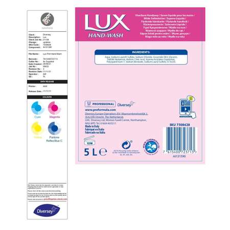 Мыло жидкое Diversey Lux Hand Soap наливное 5 л