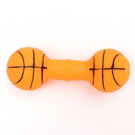 Игрушка для собак Пижон пищащая «Баскетбольная гантель»