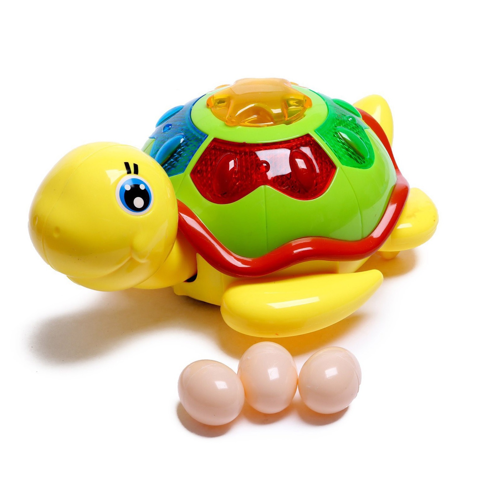 Игрушка музыкальная Sima-Land Черепашка со светом и звуком цвет жёлтый - фото 1