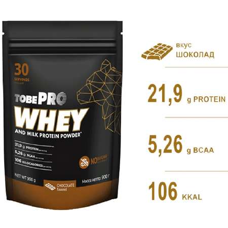 Сывороточный протеин Иван-поле TOBEPRO WHEY Шоколад 900 г 30 порций