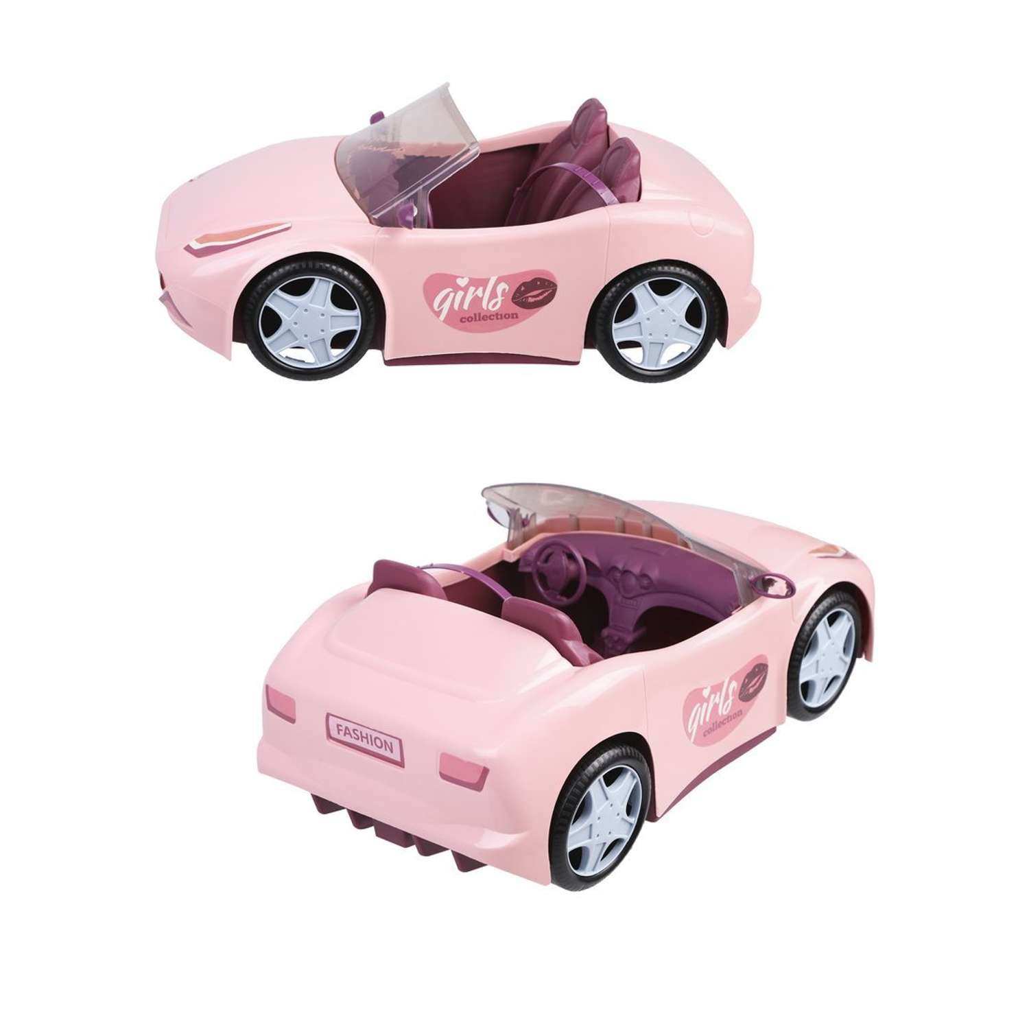 Машинка для куклы Наша Игрушка Кабриолет розовый 802973 - фото 2