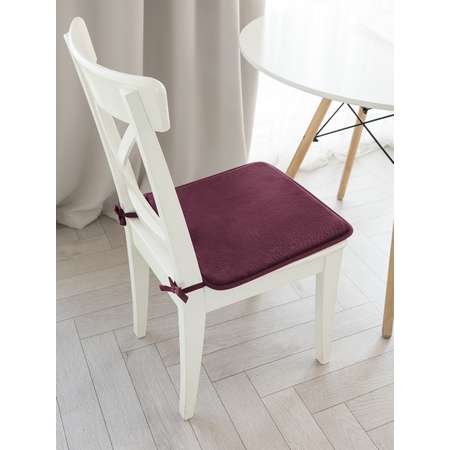 Подушка на стул DeNASTIA с эффектом памяти 42x42 см фиолетовый P111178